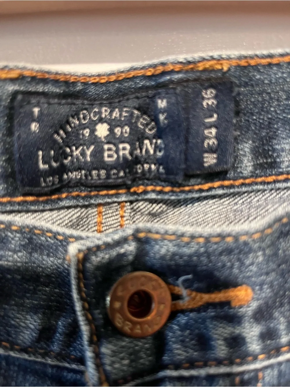 Lucky Brand Men's Bootcut Jeans in Blue Wash